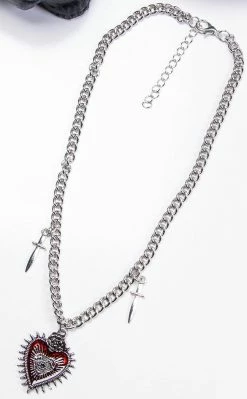 Cold Black Heart Not So Sacred Necklace Jewellery