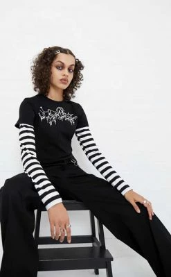 Mary Wyatt Oblina Long Sleeve Crop Tee