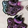 Drop Dead Gorgeous Obsidian Luna Moth Earrings