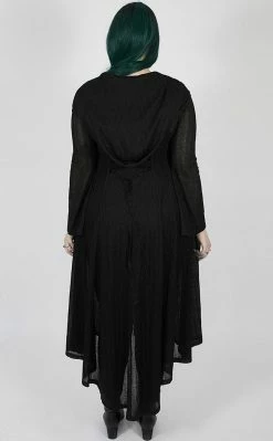 Punk Rave Clothing Oleander Long Coat | Black | Plus Size 13 Punk Rave Clothing Oleander Long Coat | Black | Plus Size