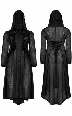 Punk Rave Clothing Oleander Long Coat | Black | Plus Size 15 Punk Rave Clothing Oleander Long Coat | Black | Plus Size