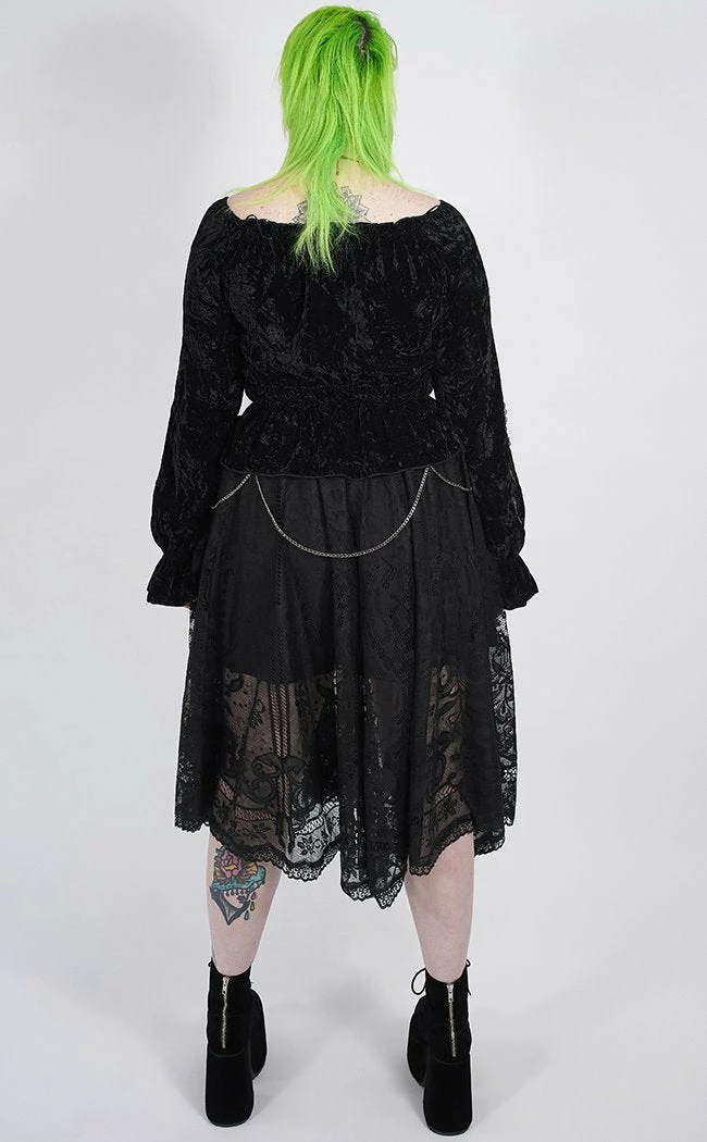 Punk Rave Clothing Oleanna Lace Skirt | Plus Size 7 Punk Rave Clothing Oleanna Lace Skirt | Plus Size