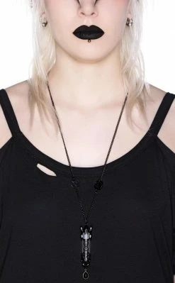 Killstar Ophelia Vial Necklace | Black