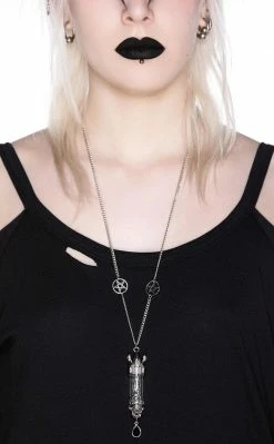 Killstar Ophelia Vial Necklace | Silver