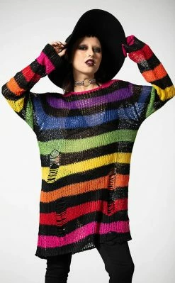 Killstar Over The Rainbow Knit Sweater