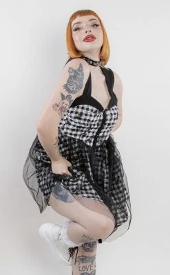 Punk Rave Clothing Overgrown Checkered Dress 12 Punk Rave Clothing Overgrown Checkered Dress