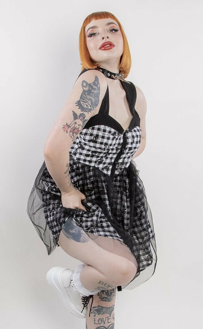 Punk Rave Clothing Overgrown Checkered Dress 5 Punk Rave Clothing Overgrown Checkered Dress
