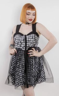Punk Rave Clothing Overgrown Checkered Dress