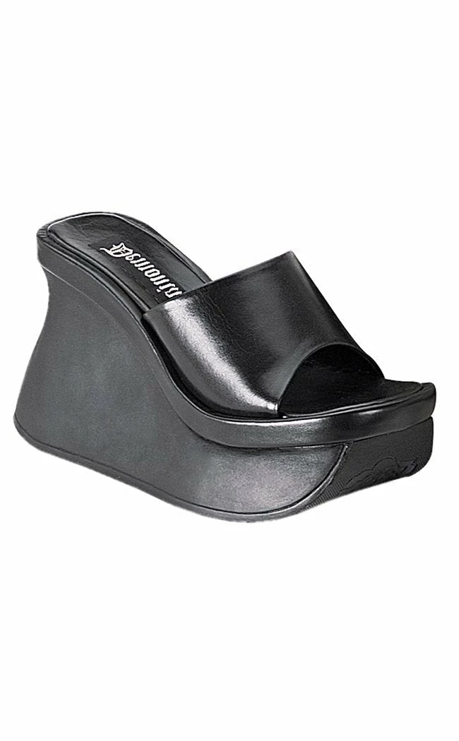 Demonia PACE-01 Black Vegan Leather Slide Sandals (Au Stock) Shoes 3 Demonia PACE-01 Black Vegan Leather Slide Sandals (Au Stock) Shoes