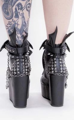 Demonia POISON-107 Black Vampire Vegan Leather Ankle Boots 11 Demonia POISON-107 Black Vampire Vegan Leather Ankle Boots