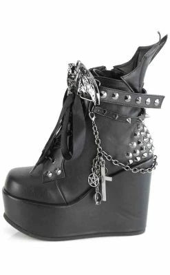 Demonia POISON-107 Black Vampire Vegan Leather Ankle Boots 12 Demonia POISON-107 Black Vampire Vegan Leather Ankle Boots