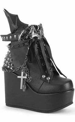 Demonia POISON-107 Black Vampire Vegan Leather Ankle Boots 13 Demonia POISON-107 Black Vampire Vegan Leather Ankle Boots