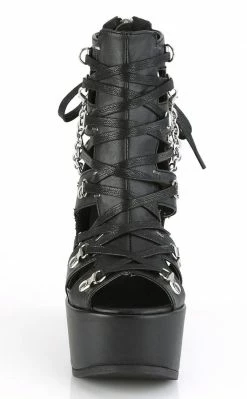 Demonia POISON-95 Black Cage Bootie