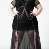 Killstar Paragon Fishnet Maxi Skirt Clothing