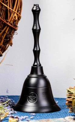 TB Witchcraft Pentacle Altar Bell | Black