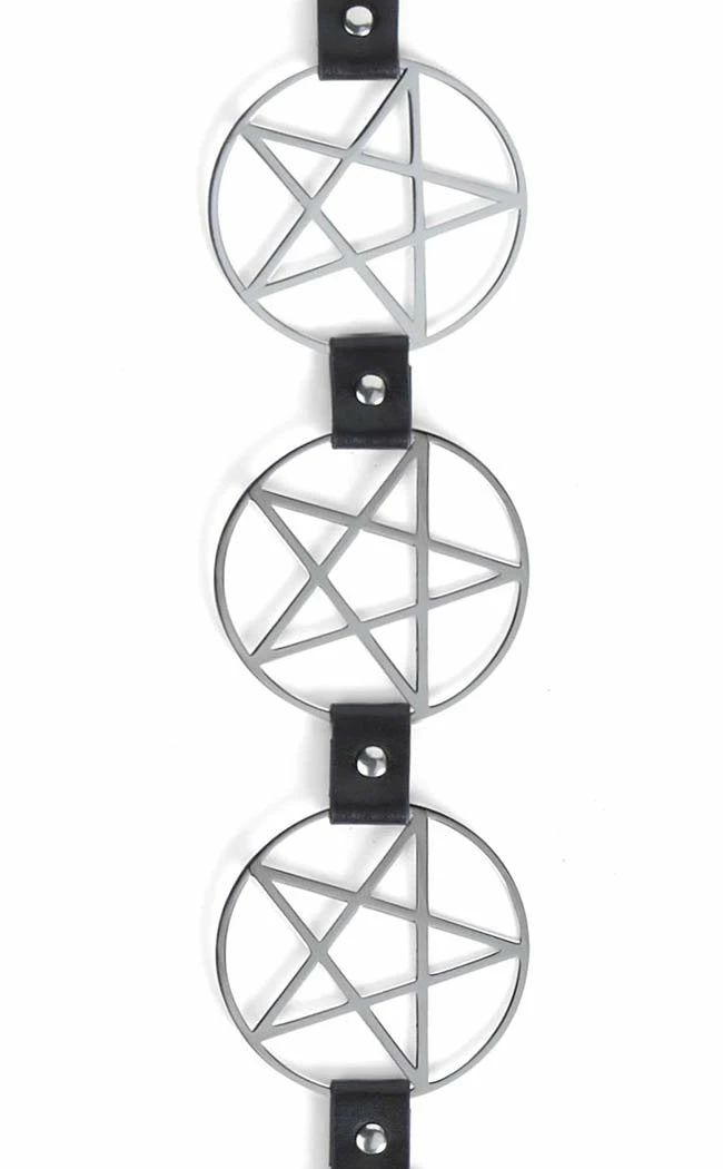 Killstar Pentagram Belt | Silver Accessories 4 Killstar Pentagram Belt | Silver Accessories