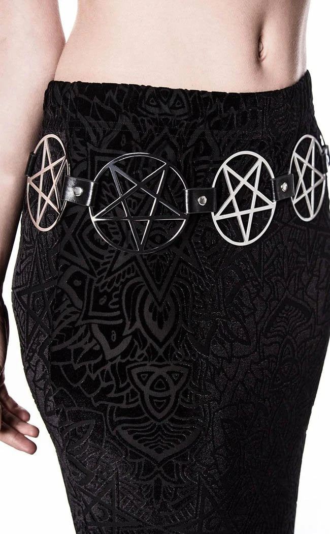 Killstar Pentagram Belt | Silver Accessories 3 Killstar Pentagram Belt | Silver Accessories