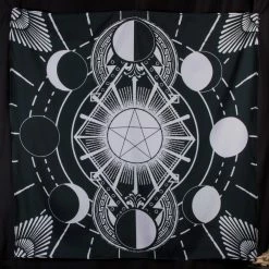Altar Cloths Pentagram Moon Phases Altar Cloth / Wall Hanging