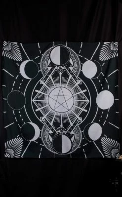 Altar Cloths Pentagram Moon Phases Altar Cloth / Wall Hanging