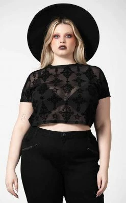 Killstar Petra Mesh Crop Top