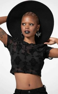 Killstar Petra Mesh Crop Top