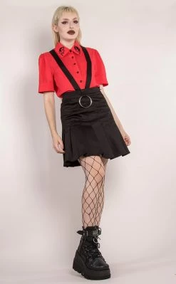 Banned Apparel Clothing Pleated Dark Dreams Skirt