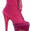 Pleaser Pole Shoe Protectors | Hot Pink Velvet