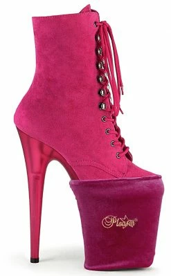 Pleaser Pole Shoe Protectors | Hot Pink Velvet