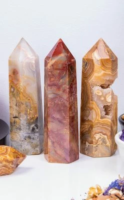 Crystals Polished Point | Crazy Lace Agate Witchcraft