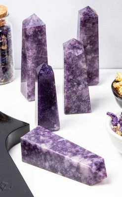 Crystals Witchcraft Polished Point | Lepidolite