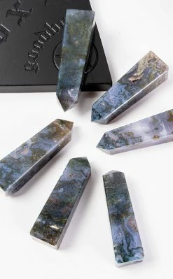 Crystals Polished Point | Moss Agate Witchcraft
