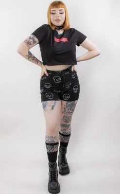 Black Friday Printed Skull Black Short Clothing