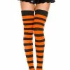 Music Legs Pumpkin Stripes | Thigh High Stockings Clothing 2 Music Legs Pumpkin Stripes | Thigh High Stockings Clothing