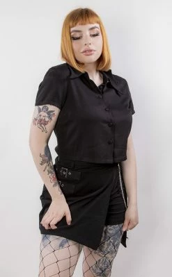 Dangerfield Clothing Punk Morpho Drill Skort | Black