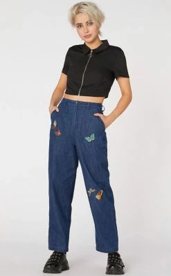 Dangerfield Clothing Punk Zip Up Twill Blouse