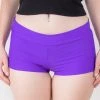 Music Legs Purple Lycra Booty Shorts Clothing