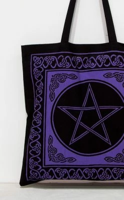 TB Accessories Purple Pentacle Cotton Tote Bag