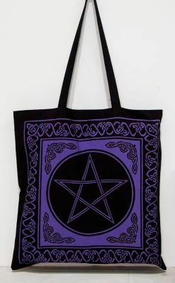 TB Accessories Purple Pentacle Cotton Tote Bag