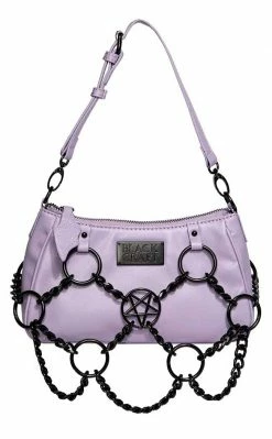 BlackCraft New Arrivals Purple Pentagram Chain Top Handle Bag