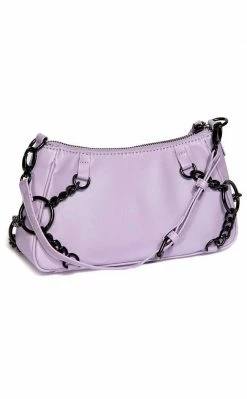 BlackCraft New Arrivals Purple Pentagram Chain Top Handle Bag