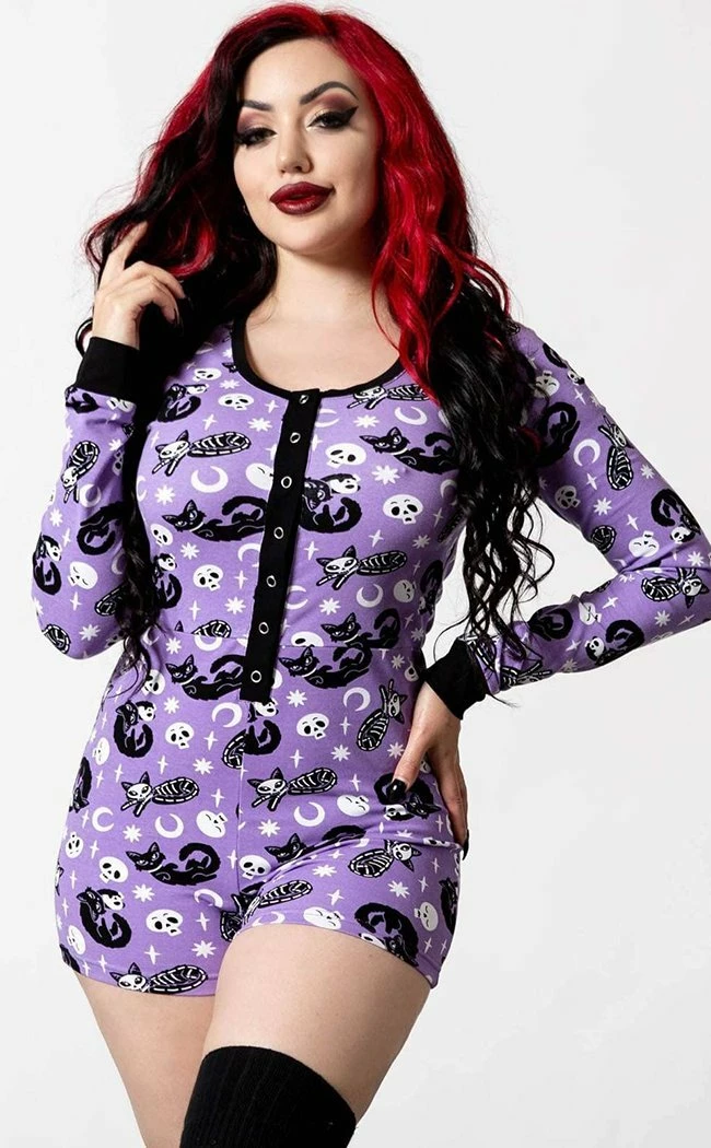 Killstar Purr Off Playsuit | Plum Clothing 8 Killstar Purr Off Playsuit | Plum Clothing