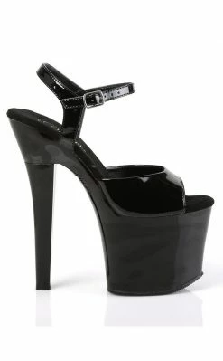 Pleaser Pole Shoes RADIANT-709 Black Patent Heels