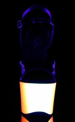 Pleaser RAINBOW-309UV Blk Pat/Neon Multi Heels