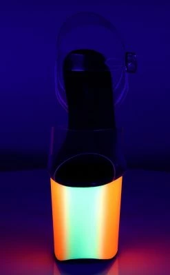 Pleaser RAINBOW-708UV Clr/Neon Multi Heels Pole Shoes