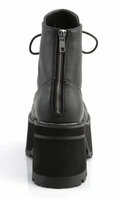 Demonia RANGER-102 Black Vegan Leather Platform Ankle Boots