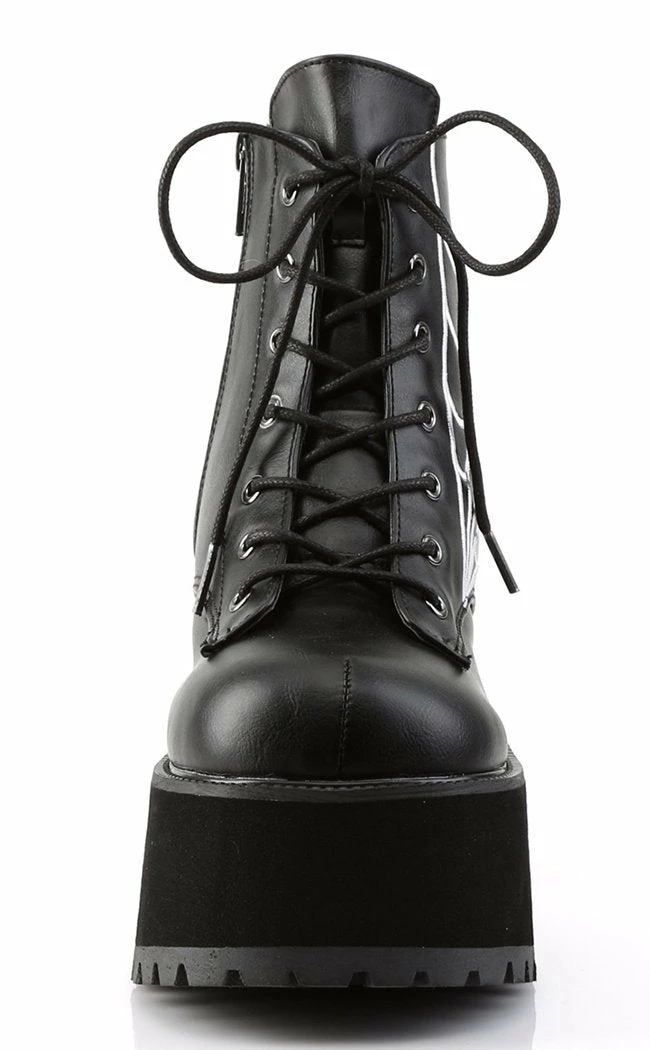 Demonia RANGER-105 Black Vegan Leather Platform Ankle Boots Shoes 4 Demonia RANGER-105 Black Vegan Leather Platform Ankle Boots Shoes
