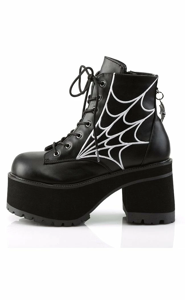 Demonia RANGER-105 Black Vegan Leather Platform Ankle Boots Shoes 5 Demonia RANGER-105 Black Vegan Leather Platform Ankle Boots Shoes
