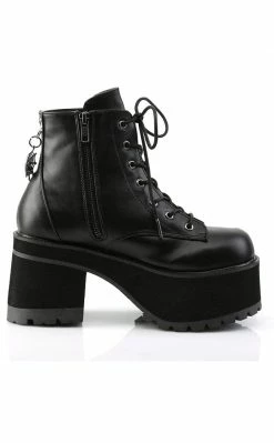 Demonia RANGER-105 Black Vegan Leather Platform Ankle Boots Shoes 11 Demonia RANGER-105 Black Vegan Leather Platform Ankle Boots Shoes