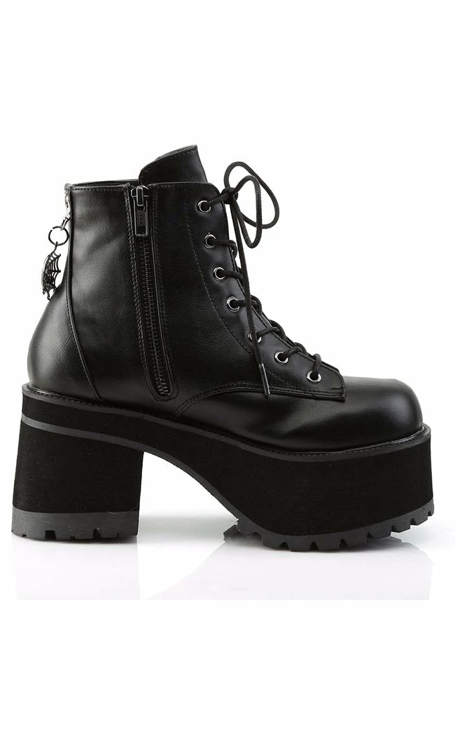 Demonia RANGER-105 Black Vegan Leather Platform Ankle Boots Shoes 7 Demonia RANGER-105 Black Vegan Leather Platform Ankle Boots Shoes