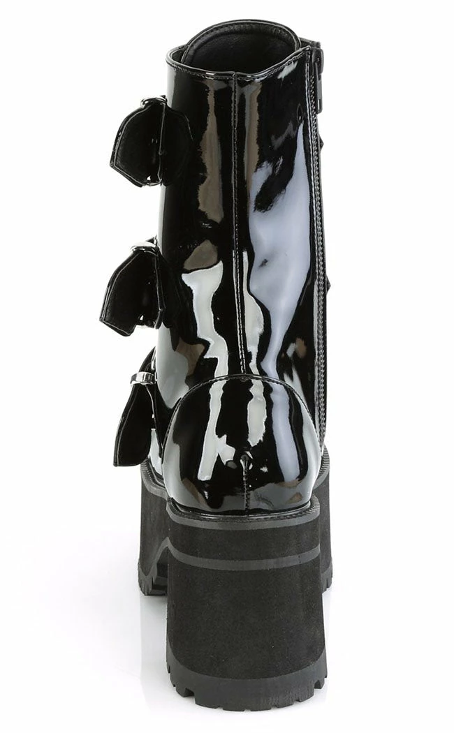 Demonia Shoes RANGER-308 Black Patent Platform Ankle Boots 6 Demonia Shoes RANGER-308 Black Patent Platform Ankle Boots